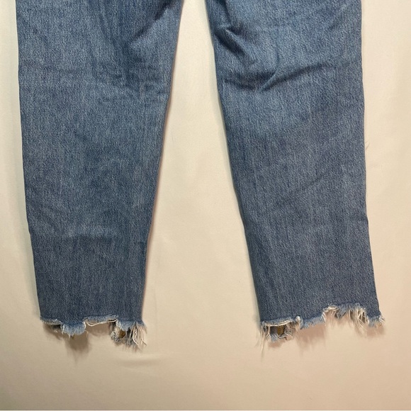 Free People We The Free Mid Rise Straight Leg Distressed Maggie Cropped Jeans 27 - Picture 6 of 13